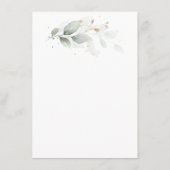 Groen & Goud Loof Baby Voorspelling & Advies Informatiekaartje (Achterkant)