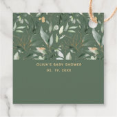 Groen Goud Loof Eucalyptus Bedankt Bedankjes Labels (Achterkant)