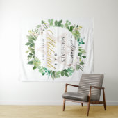 GROEN GOUD LOOF KRANS STAR BAR MITZVAH WELKOM WANDKLEED (In Situ (horizontaal))