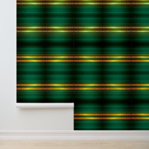 Groen Goud Luxe Linnen Textuur Collectie Behang