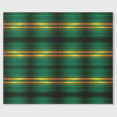 Groen Goud Luxe Linnen Textuur Collectie Cadeaupapier (Vlak)