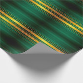 Groen Goud Luxe Linnen Textuur Collectie Cadeaupapier (Hoek)