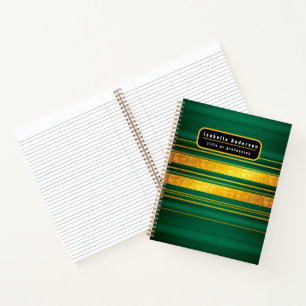 Groen Goud Luxe Linnen Textuur Collectie Notitieboek