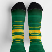 Groen Goud Luxe Linnen Textuur Collectie Sokken (Top)