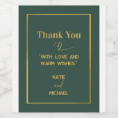 Groen & Goud Luxe Wijnfles Label Wijn Etiket (Enkel label)