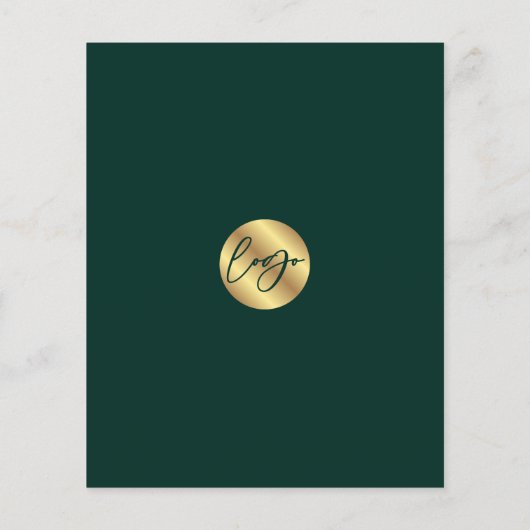 Groen & Goud Makelaar Logo Realtor Flyer (Achterkant)