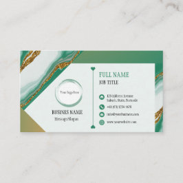 Groen Goud Marmer Design Visitekaartje