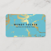 Groen Goud Marmer Gespikkelde achtergrond Visitekaartje (Voorkant)