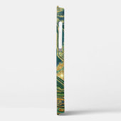 Groen Goud Marmer Glitter Monogram Case-Mate iPhone Case (Achterkant / Links)