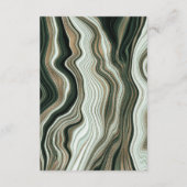 Groen & Goud Marmer QR Code Trouwruimte Kaart (Achterkant)