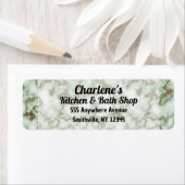 Groen goud marmer retour adres label (Insitu)