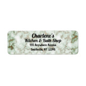 Groen goud marmer retour adres label (Voorkant)