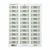Groen goud marmer retour adres label (Full Sheet)