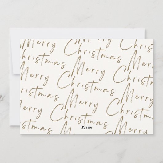 Groen Goud met Foto Vrolijk Kerstfeest Vakantie Ka Feestdagenkaart (Achterkant)