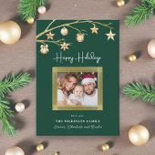 Groen & Goud Minimale Kerstkaart