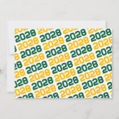 Groen & Goud Modern Afstuderen Fotouitnodiging Kaart (Achterkant)