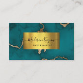 Groen Goud Modern Marmer Visitekaartje (Voorkant)