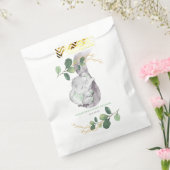 Groen Goud Olifant Oerwoud Wild Een Baby shower Bedankzakje (Gezegeld)