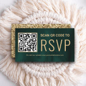 Groen goud online QR-code RSVP Weduwwebsite Informatiekaartje