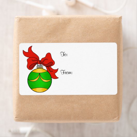 Groen & Goud Ornament - Cadeaulabel - Groot Etiket (Insitu)