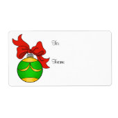 Groen & Goud Ornament - Cadeaulabel - Groot Etiket (Voorkant)