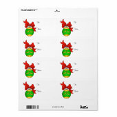 Groen & Goud Ornament - Cadeaulabel - Groot Etiket (Full Sheet)