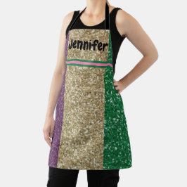 Groen Goud Paars Glam Nep Glitters Dames Tiener Schort