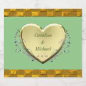 Groen Goud Party Bruiloft Mini Label Set Sparkling Wijnetiket (Enkel label)