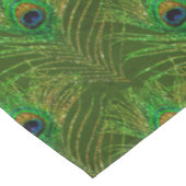 Groen Goud Peacock Feathers Tafelkleed (Gekanteld)