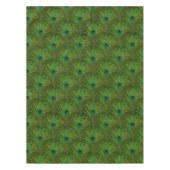 Groen Goud Peacock Feathers Tafelkleed (Voorkant)