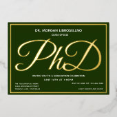 Groen Goud PhD Afstuderen Folie Uitnodiging (Voorkant)