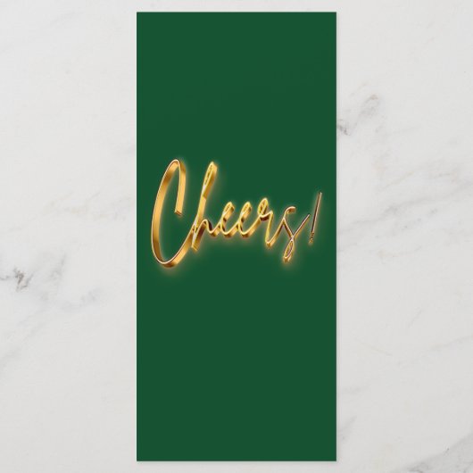 Groen & Goud Programma 3D Gold Tex Minimalistisch  (Achterkant)