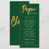 Groen & Goud Programma 3d Goud Tex Minimalistisch  (Voorkant / Achterkant)