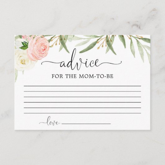 Groen goud roze Advies voor moeder ouders Informatiekaartje (Voorkant)