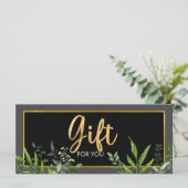 Groen Goud Salon Store Zakelijk Cadeaubon (Staand voorkant)