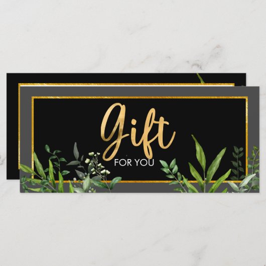 Groen Goud Salon Store Zakelijk Cadeaubon (Voorkant / Achterkant)