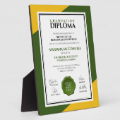 Groen Goud School College Universitair Diploma Fotoplaat (Zijkant)