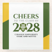 Groen Goud School College University Afstuderen Glazen Onderzetter (Voorkant)