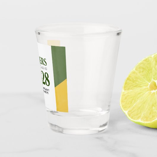 Groen Goud School College University Afstuderen Shot Glas (Rechts)