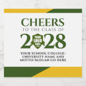 Groen Goud School College University Afstuderen Sparkling Wijnetiket (Enkel label)