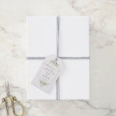 Groen goud script bedankt trouwcadeau geschenk cadeaulabel (Met Touw)