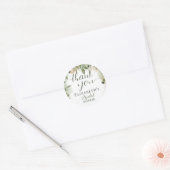 Groen goud script calligrafie Dank je Ronde Sticker (Envelop)