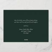 Groen Goud Script Vrolijk Kerstmis Eenvoudige Foto Folie Feestdagenkaart (Achterkant)