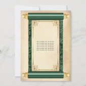  groen goud scroller Elegant Quinceañera Kaart (Achterkant)