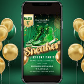 Groen Goud Sneaker Bal Party Flyer Uitnodiging