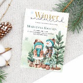 Groen goud Sneeuwmeisje Snowman Kerstdag Kaart