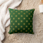 Groen & Goud Sneeuwvlok Kussen (Deken)