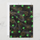 Groen & Goud St. Patrick's Day Feestviering Partij Kaart (Achterkant)