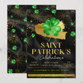 Groen & Goud St. Patrick's Day Feestviering Partij Kaart (Voorkant / Achterkant)