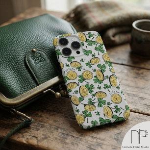 Groen Goud St Patricks Klaver Geluksvogel Case-Mate iPhone 14 Pro Max Hoesje